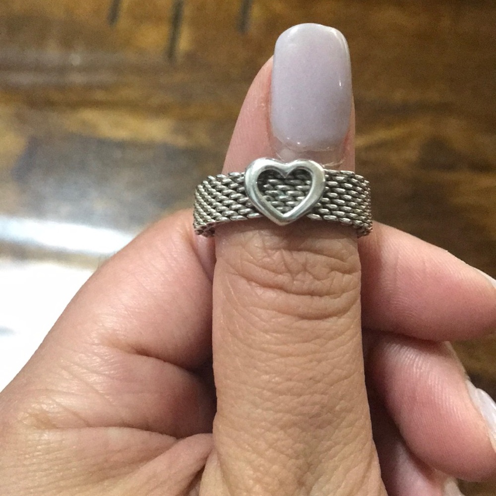 Tiffany’s & Co. mesh heart ring